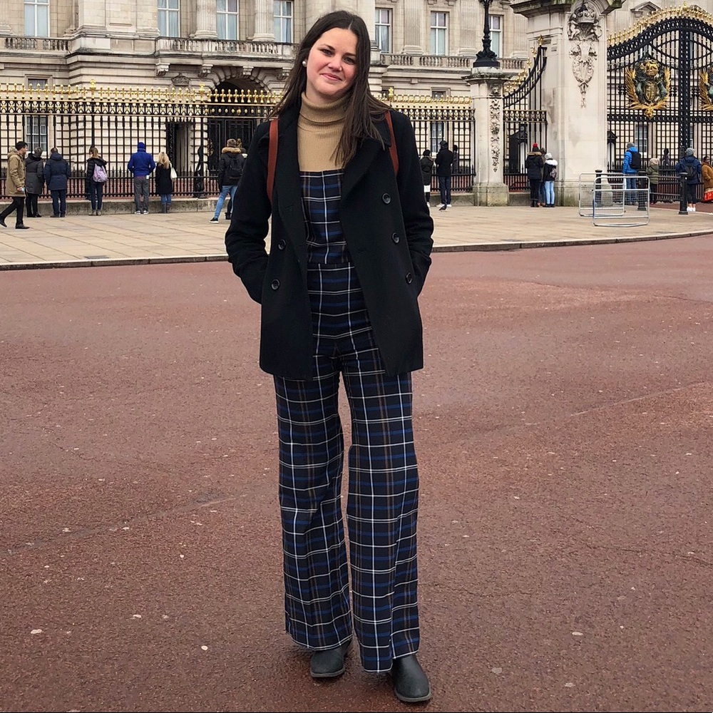 Plaid pantsuit
